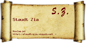 Staudt Zia névjegykártya